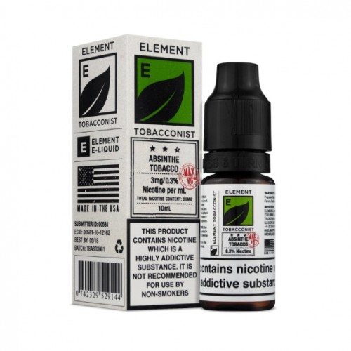 Element Tobacconist Absinthe Tobacco High VG ...