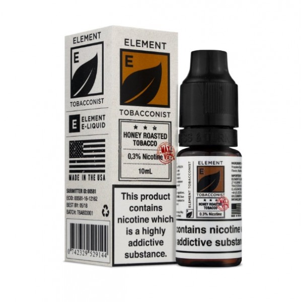 Element Tobacconist Honey Roast Tobacco High VG E-liquid 10ml