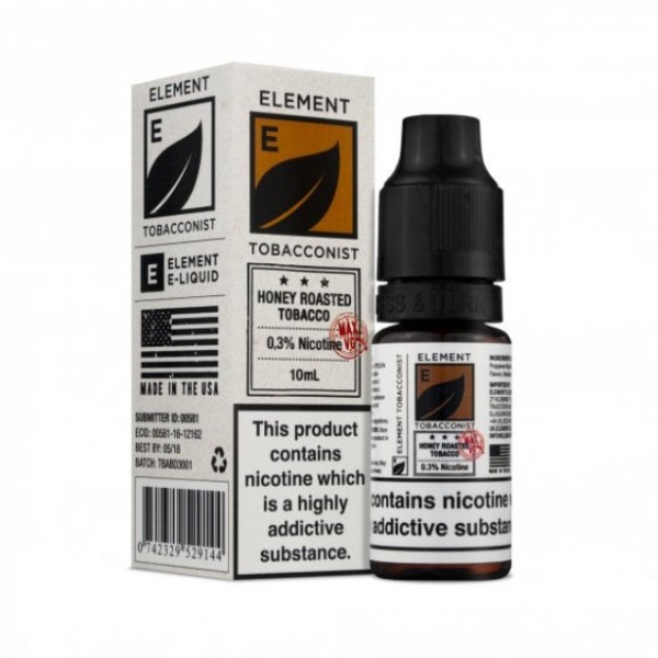 Element Tobacconist Blackcurrant Tobacco High VG E-liquid 10ml