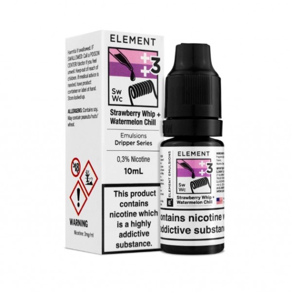 Element Emulsions Strawberry Whip & Watermelon Chill E-liquid 10ml