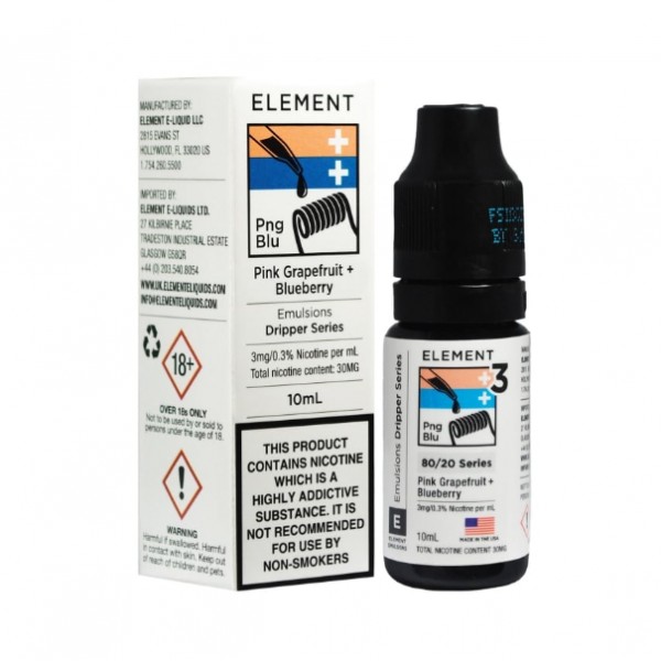 Element Emulsions Pink Grapefruit & Blueberry E-liquid 10ml