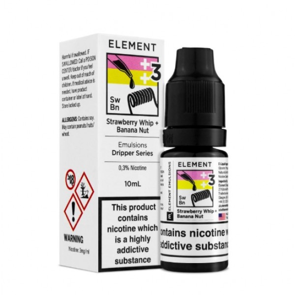 Element Emulsions Strawberry Whip & Banana Nut E-liquid 10ml