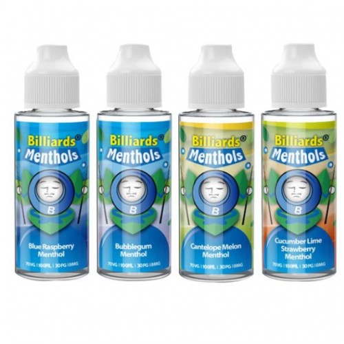 Billiards Menthol Range 70VG/30PG Shortfill 1...