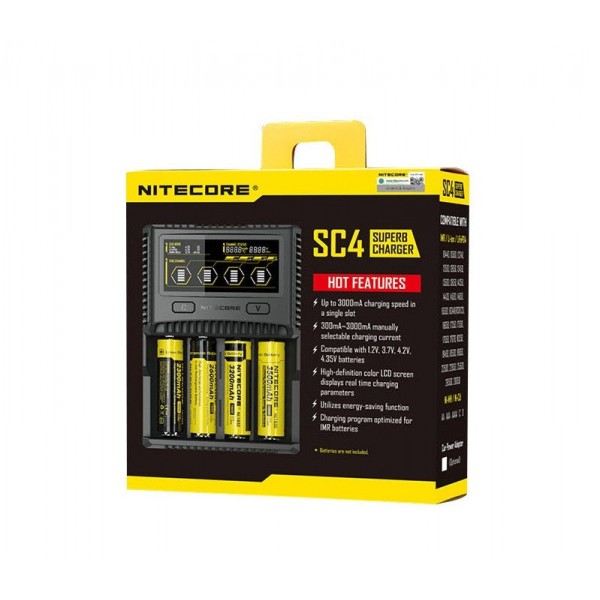 Nitecore SC4 LCD Display USB Rapid Intelligent Charger