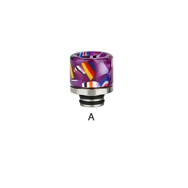 Resin National Flag Curved 510 Drip Tip 0326-Purple Resin