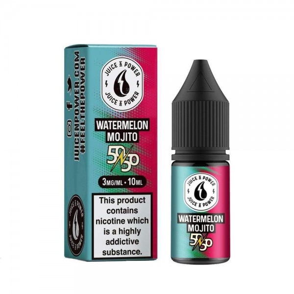 Juice N Power Watermelon Mojito 50/50 E-Liquid 10ml