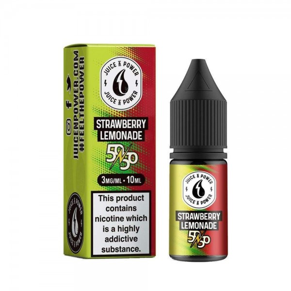 Juice N Power Strawberry Lemonade 50/50 E-Liquid 10ml