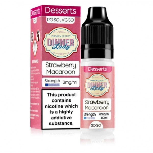 Dinner Lady Desserts 50/50 Strawberry Macaroon E-liquid 10ml